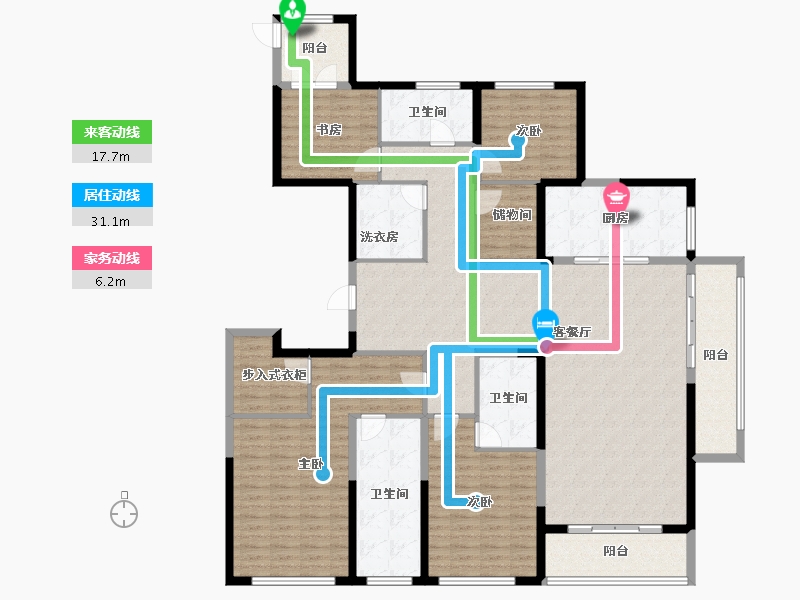 浙江省-宁波市-融创江滨之城-193.44-户型库-动静线