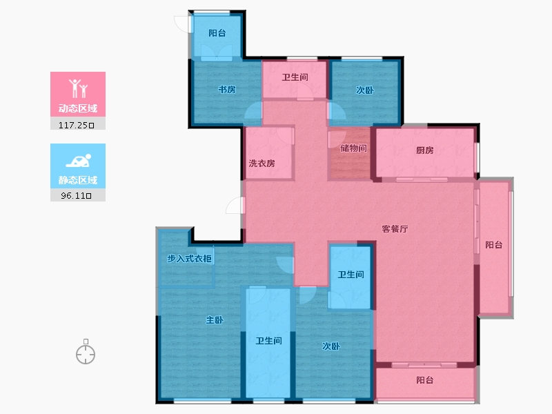 浙江省-宁波市-融创江滨之城-193.44-户型库-动静分区