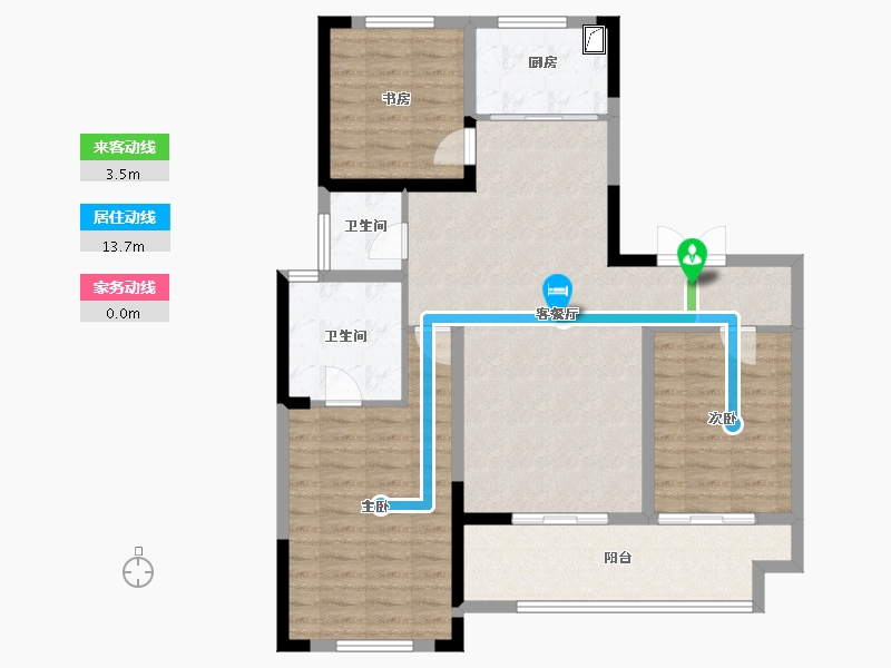 江苏省-常州市-随园金麟府-103.21-户型库-动静线