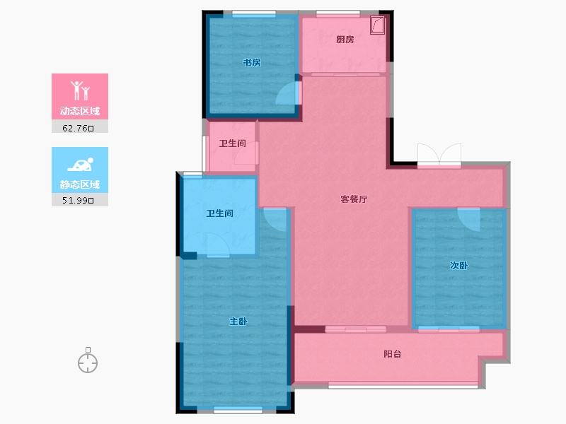 江苏省-常州市-随园金麟府-103.21-户型库-动静分区