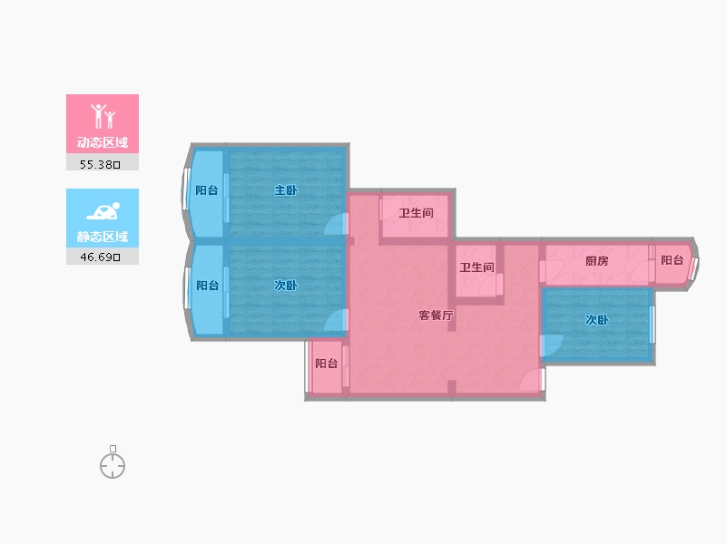 北京-北京市-燕丹村-90.00-户型库-动静分区