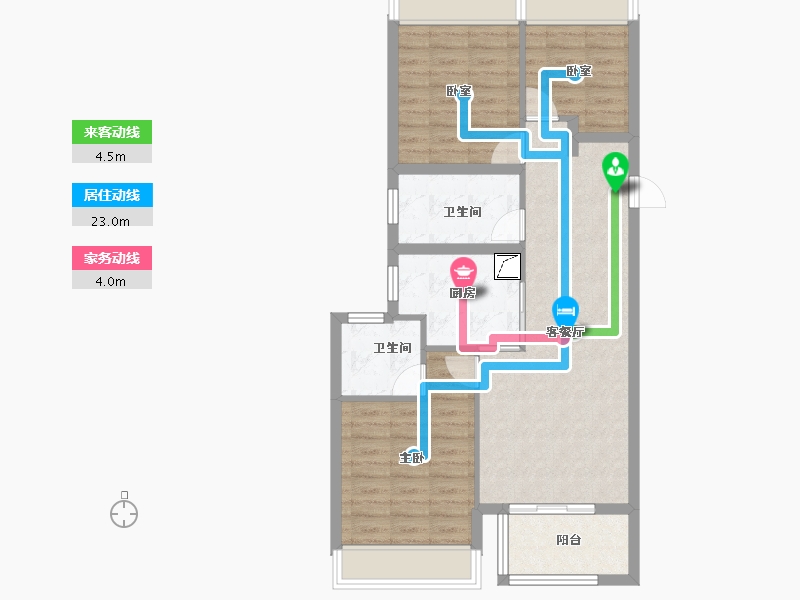 上海-上海市-鑫耀中城-79.55-户型库-动静线