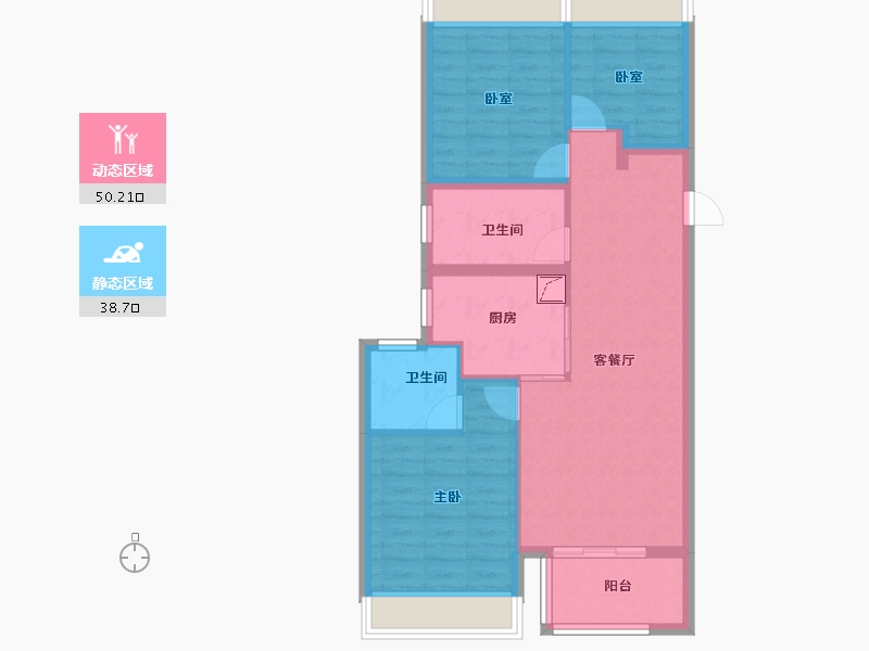 上海-上海市-鑫耀中城-79.55-户型库-动静分区