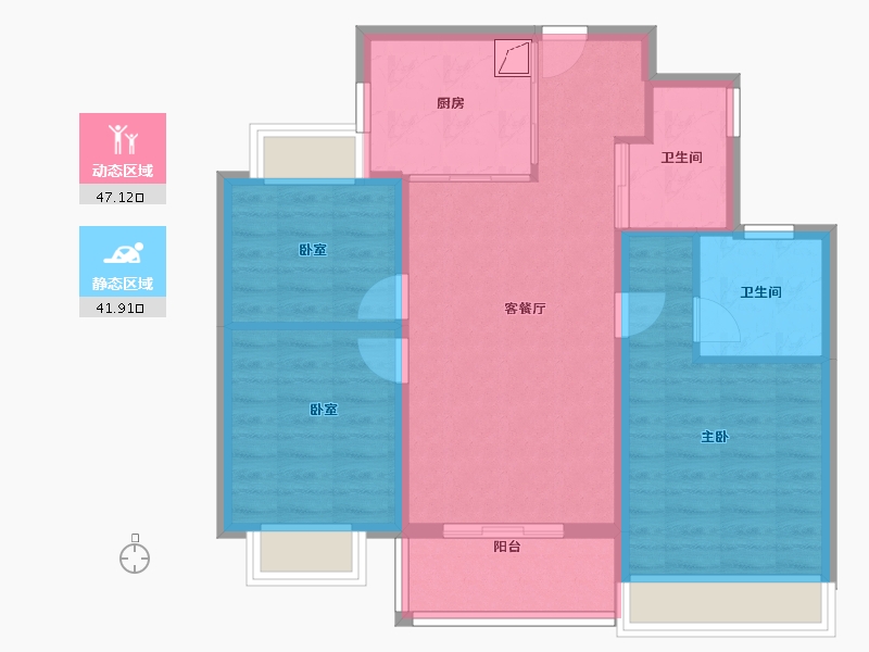 上海-上海市-鑫耀中城-79.80-户型库-动静分区