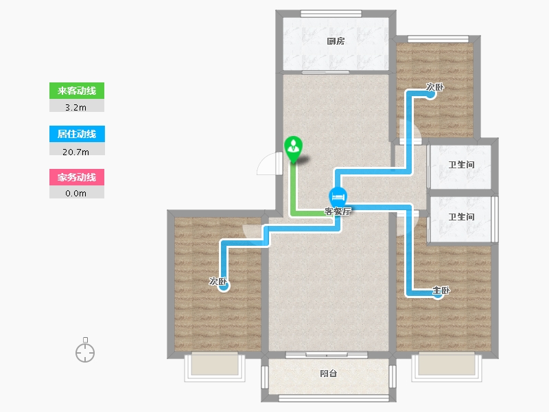 山西省-忻州市-文悦台-146.00-户型库-动静线