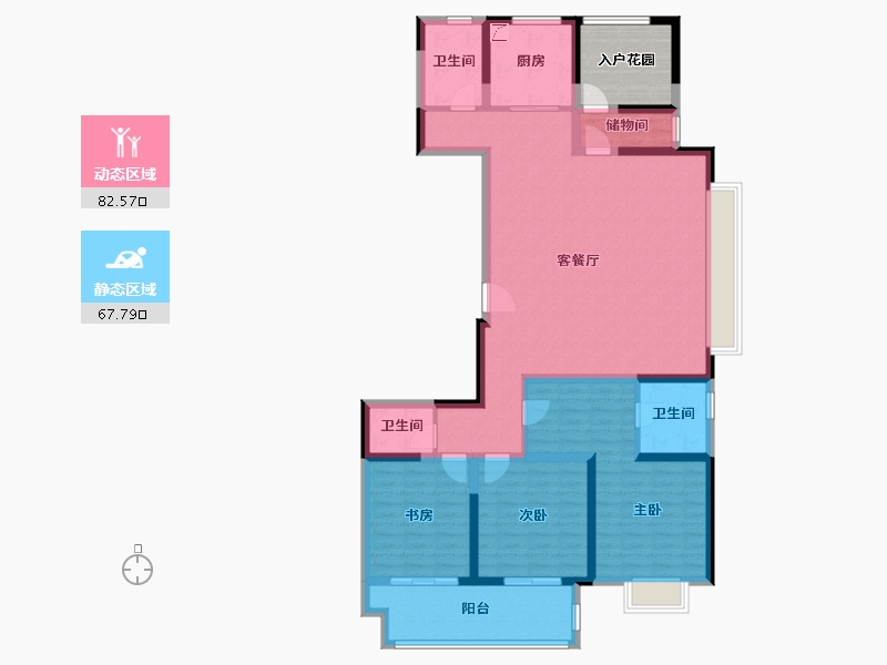 江苏省-常州市-五星星韵城-142.40-户型库-动静分区