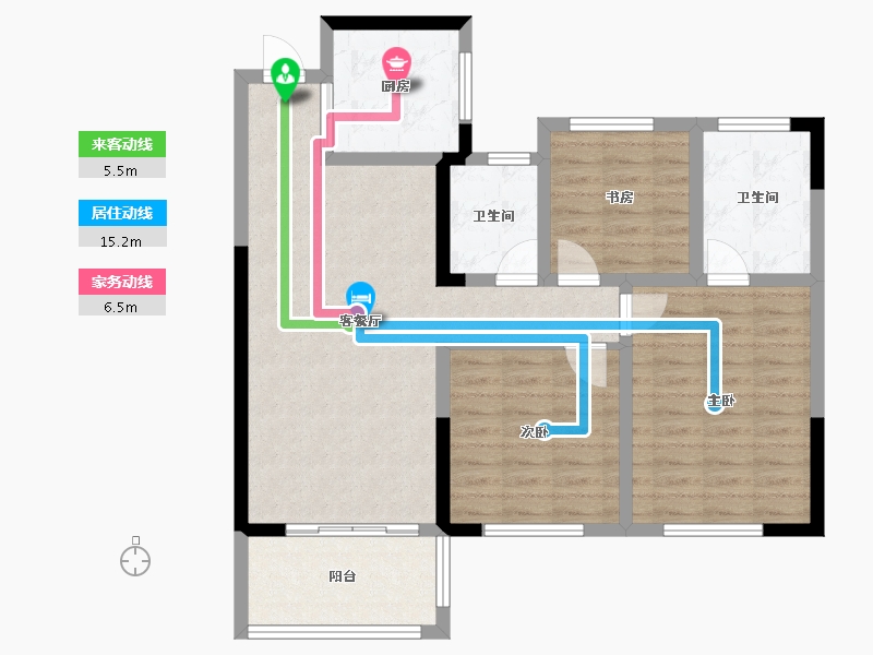 江苏省-常州市-随园金麟府-87.20-户型库-动静线