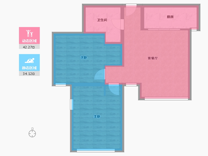 北京-北京市-柏林爱乐-78.31-户型库-动静分区