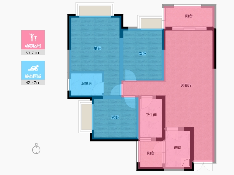 四川省-成都市-合谊万璟台-100.00-户型库-动静分区