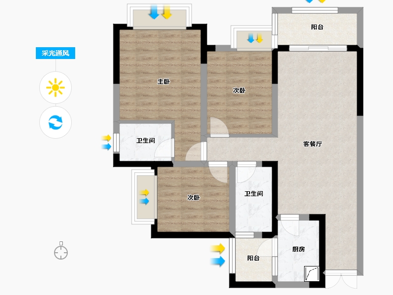 四川省-成都市-合谊万璟台-100.00-户型库-采光通风