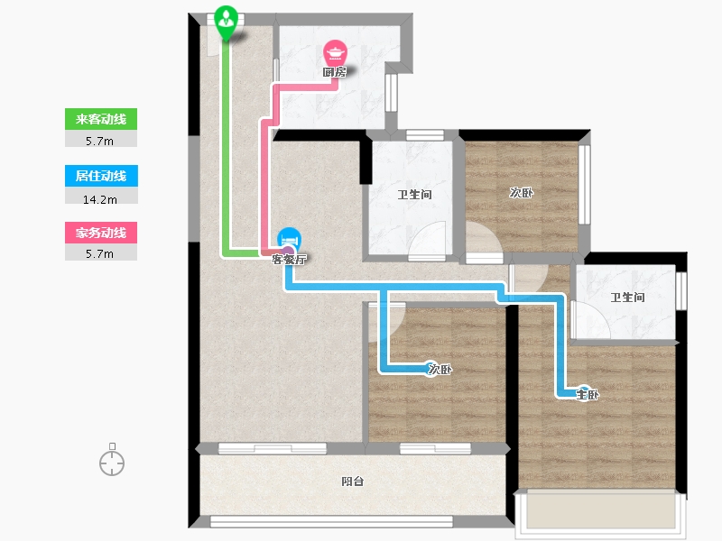 广东省-广州市-越秀·和樾府-78.40-户型库-动静线