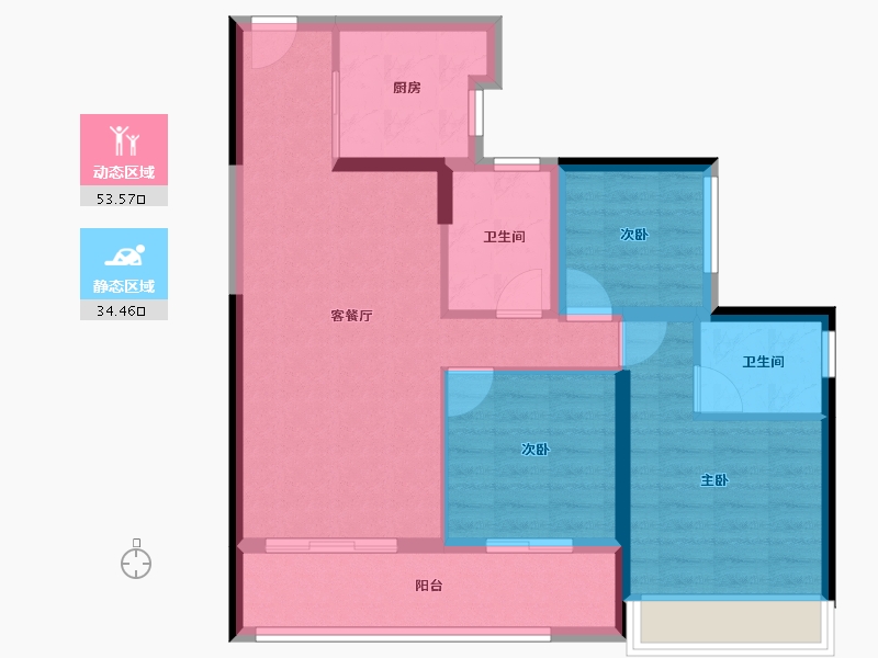 广东省-广州市-越秀·和樾府-78.40-户型库-动静分区