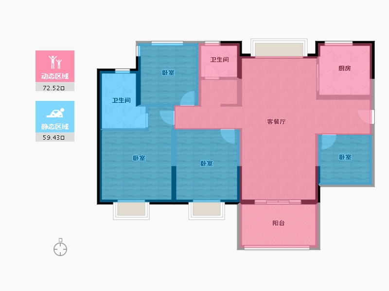 广东省-广州市-保利锦绣公馆-118.77-户型库-动静分区