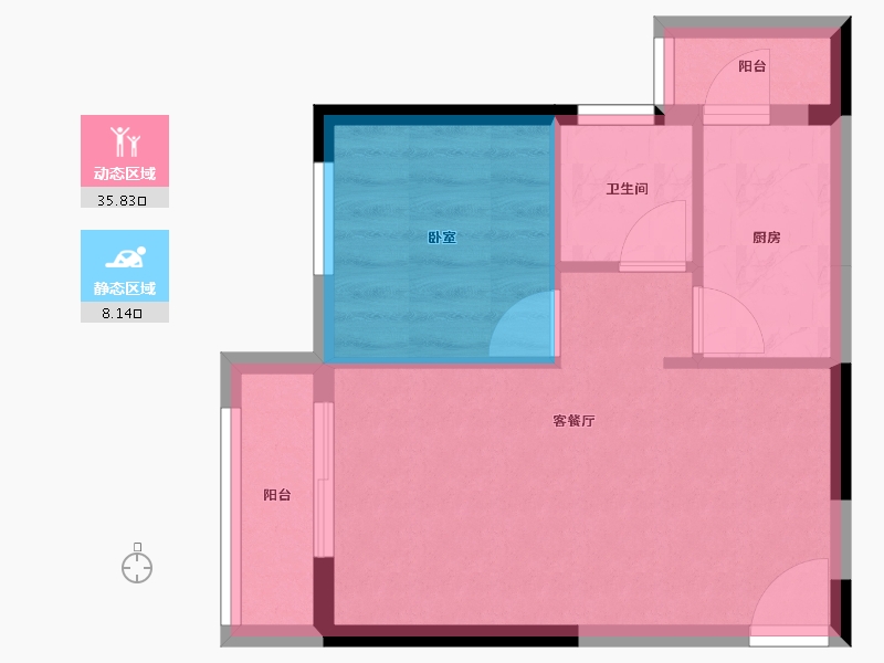 湖南省-长沙市-永实蔷薇国际-39.12-户型库-动静分区