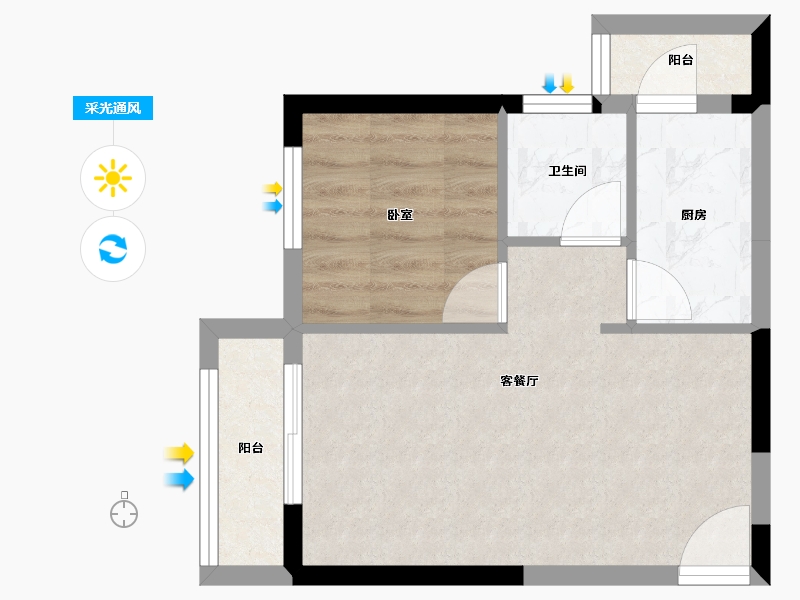 湖南省-长沙市-永实蔷薇国际-39.12-户型库-采光通风