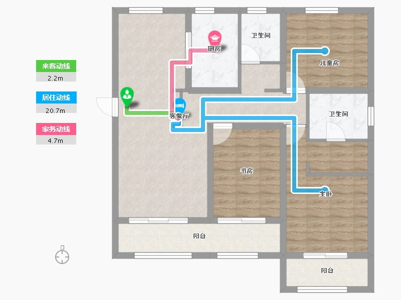 山西省-太原市-山钢铭著-98.55-户型库-动静线