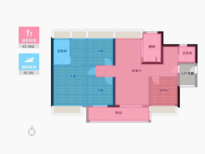 广东省-广州市-万科城市之光-103.48-户型库-动静分区