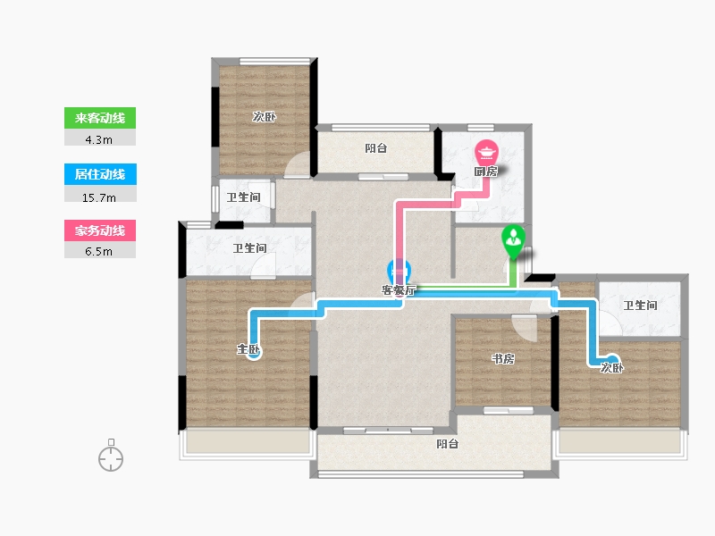 广东省-广州市-越秀·和樾府-136.00-户型库-动静线