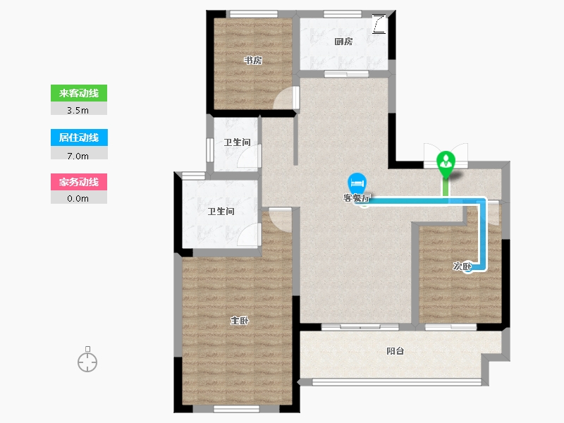 江苏省-常州市-随园金麟府-103.07-户型库-动静线