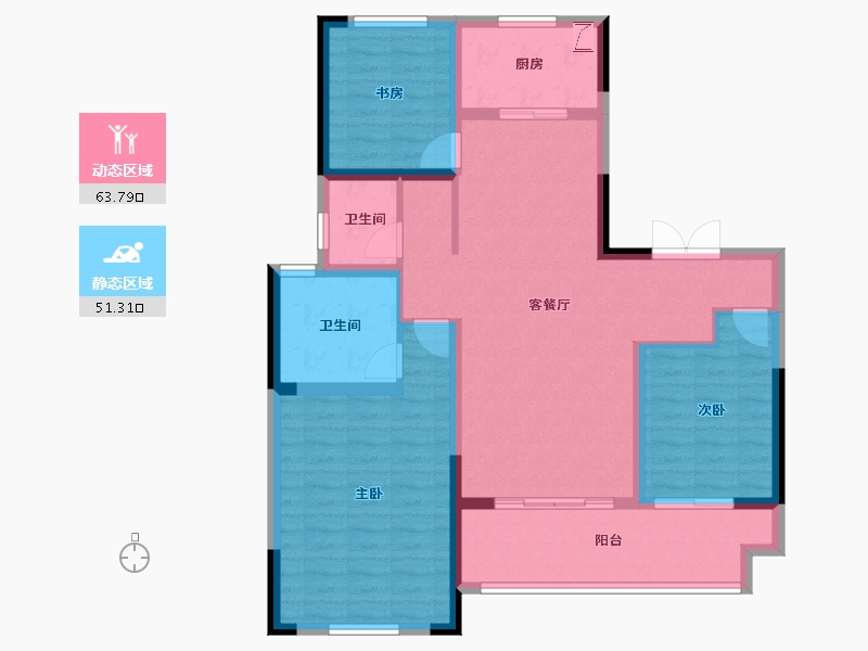 江苏省-常州市-随园金麟府-103.07-户型库-动静分区