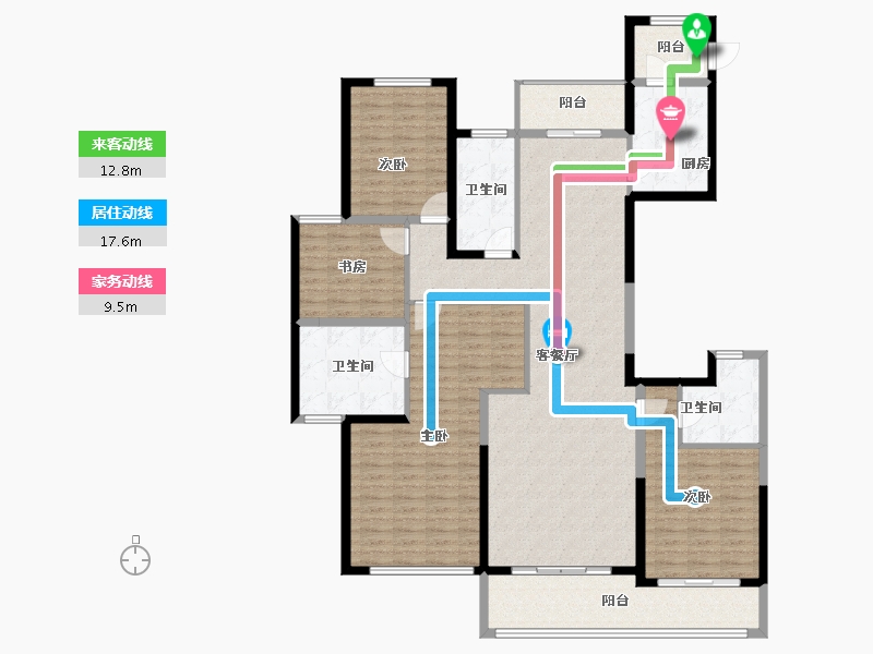 浙江省-宁波市-融创江滨之城-158.44-户型库-动静线