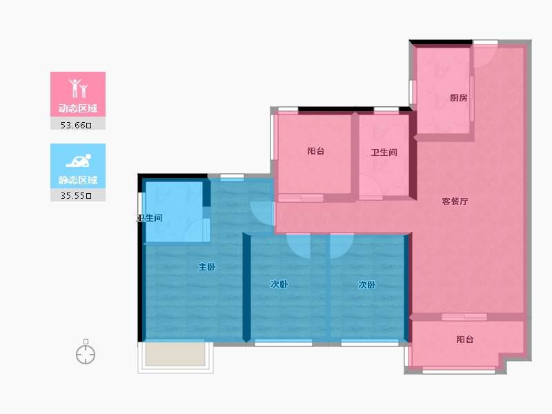 广东省-广州市-奥园云和公馆-78.39-户型库-动静分区