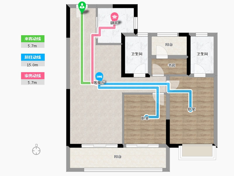 湖南省-长沙市-澳海文澜府-86.13-户型库-动静线