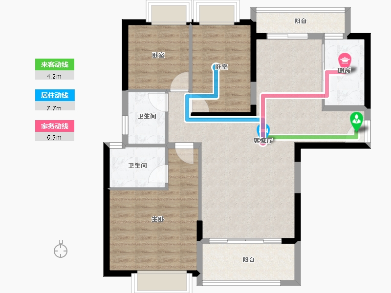 广东省-广州市-敏捷绿湖首府-93.07-户型库-动静线