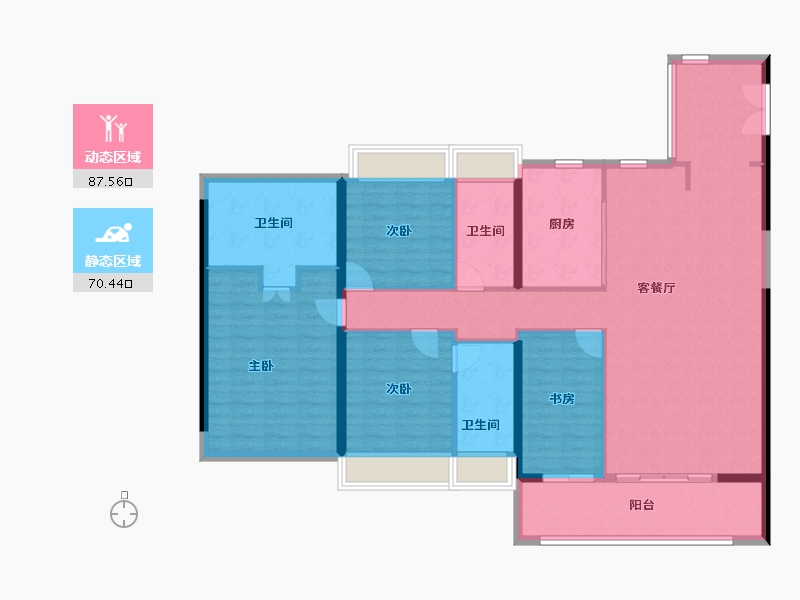 广东省-广州市-越秀·和樾府-144.00-户型库-动静分区