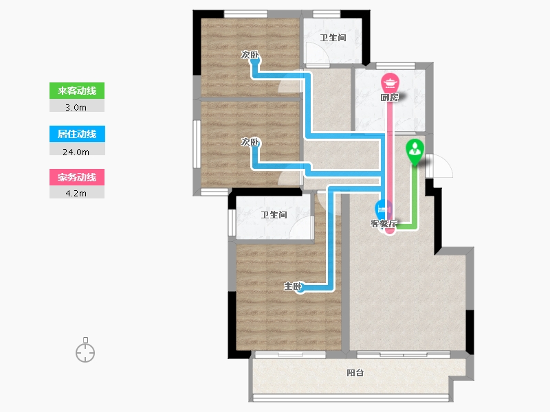 浙江省-宁波市-香湖丹堤3期-82.68-户型库-动静线