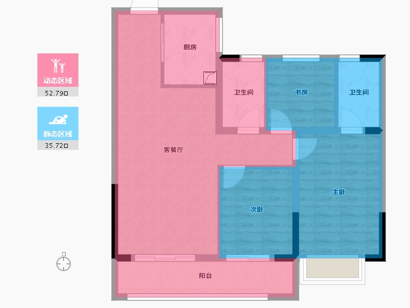 江苏省-常州市-保利和光晨樾-79.20-户型库-动静分区