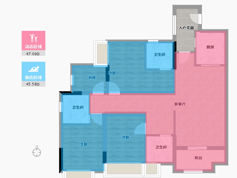 广东省-广州市-华润置地路劲金茂桐悦-85.93-户型库-动静分区