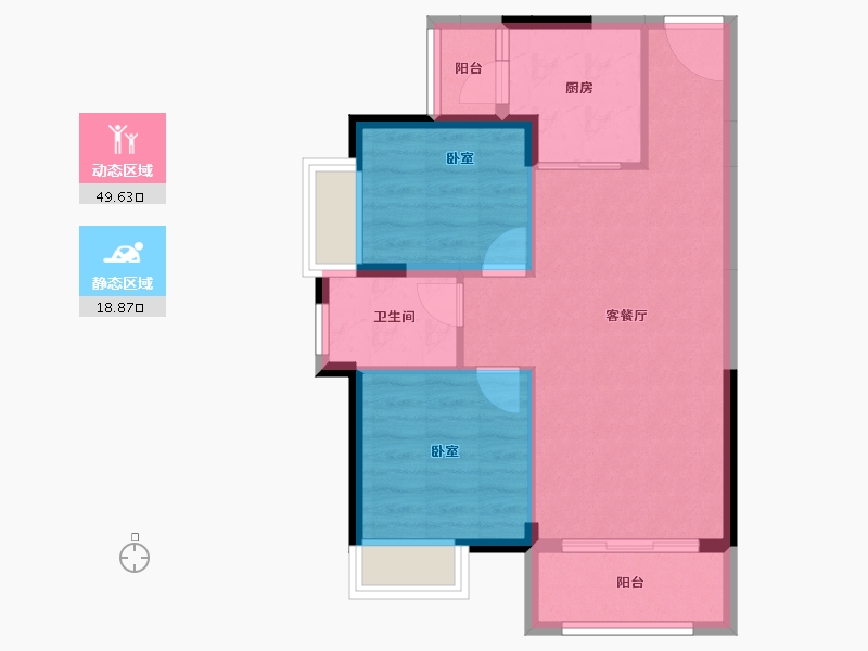 湖南省-长沙市-振业城-61.53-户型库-动静分区