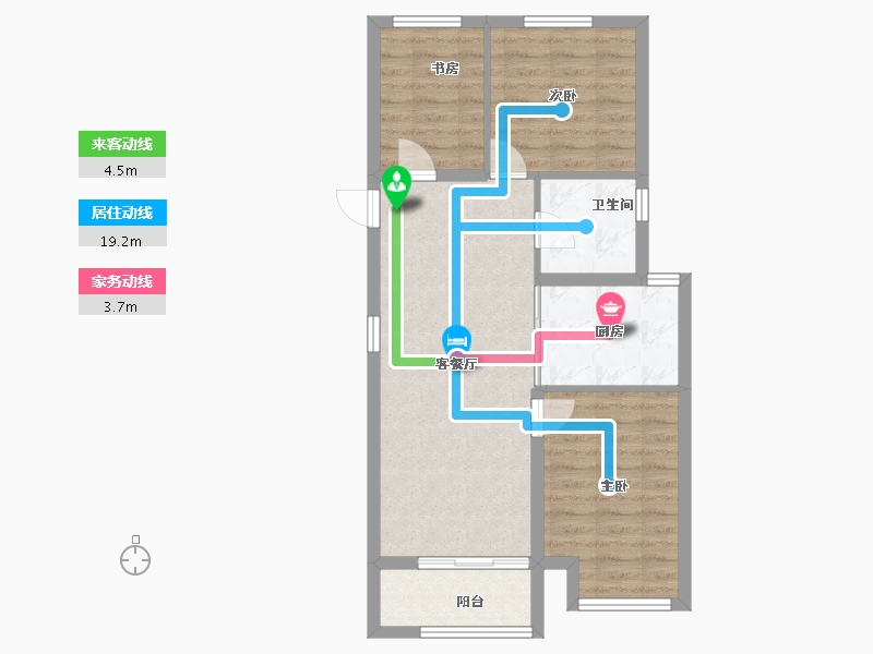 浙江省-宁波市-万科·海潮映月-71.02-户型库-动静线