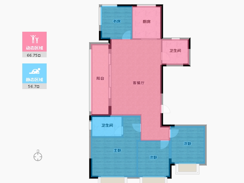 重庆-重庆市-中国湾头·星湖湾-112.20-户型库-动静分区