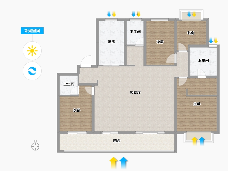 江苏省-常州市-花语江南-151.20-户型库-采光通风