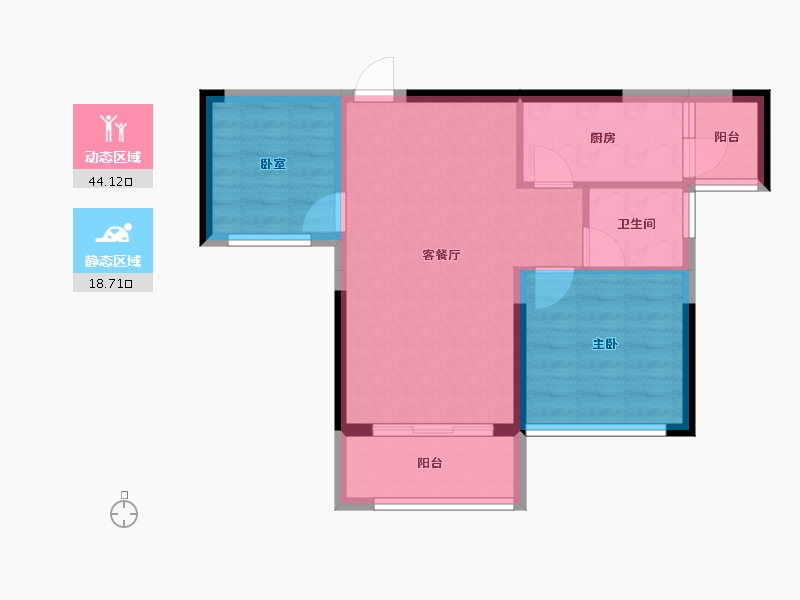 湖南省-长沙市-振业城-55.94-户型库-动静分区