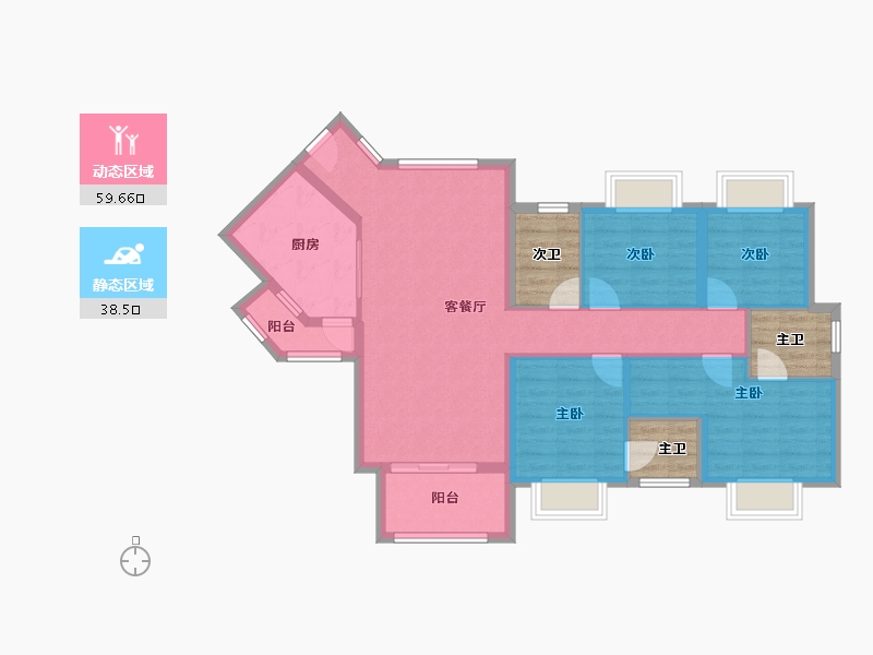 广东省-广州市-品实云湖花城-98.58-户型库-动静分区