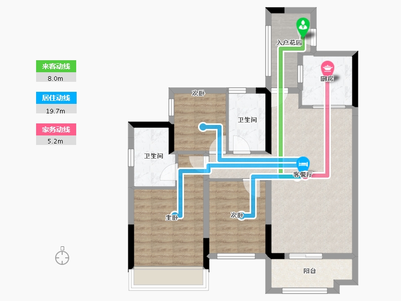 广东省-广州市-华润置地路劲金茂桐悦-80.00-户型库-动静线