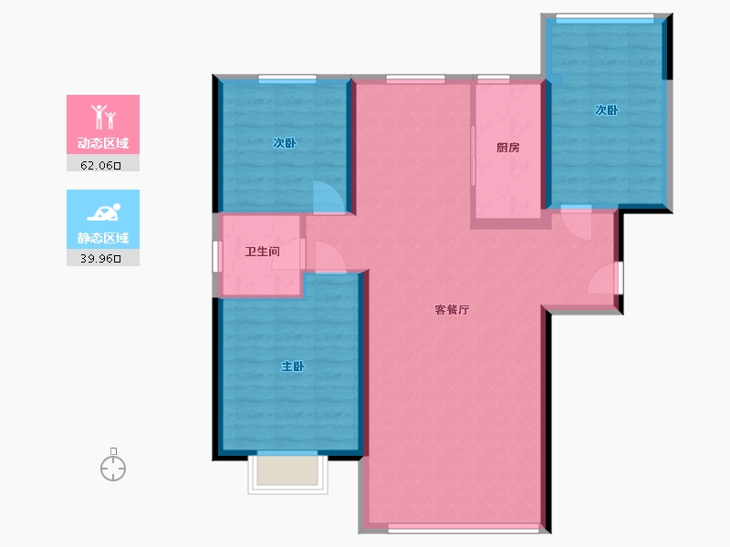 新疆维吾尔自治区-伊犁哈萨克自治州-梦想港湾-102.00-户型库-动静分区