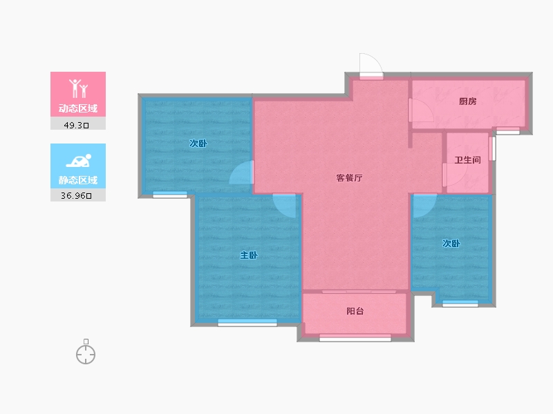 山东省-临沂市-凤凰水城-84.00-户型库-动静分区