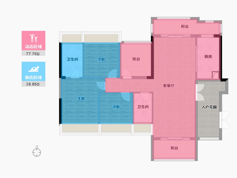 广西壮族自治区-梧州市-富城爱琴海-106.00-户型库-动静分区