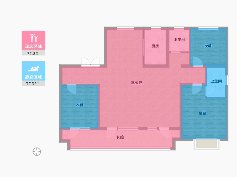 山东省-淄博市-悦府-132.00-户型库-动静分区