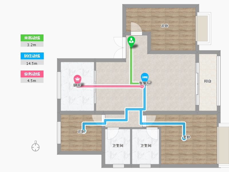 河北省-邢台市-中鼎麒麟瑞-126.00-户型库-动静线