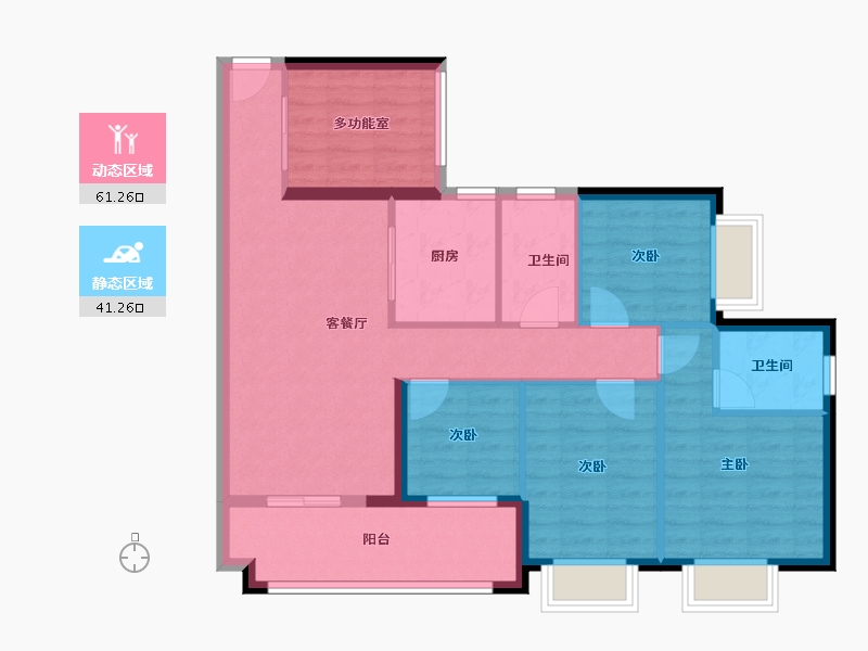 广东省-广州市-品实云湖花城-91.58-户型库-动静分区