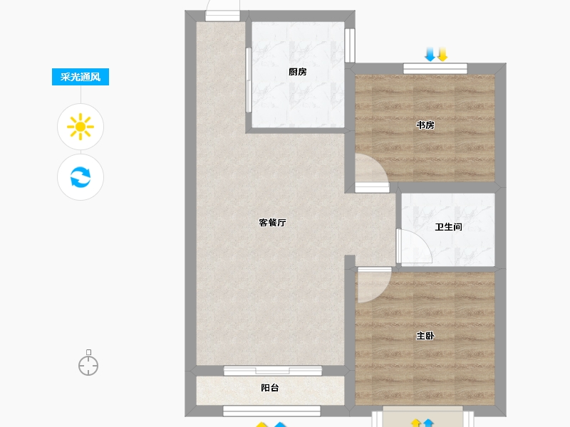 山西省-太原市-山钢铭著-55.01-户型库-采光通风