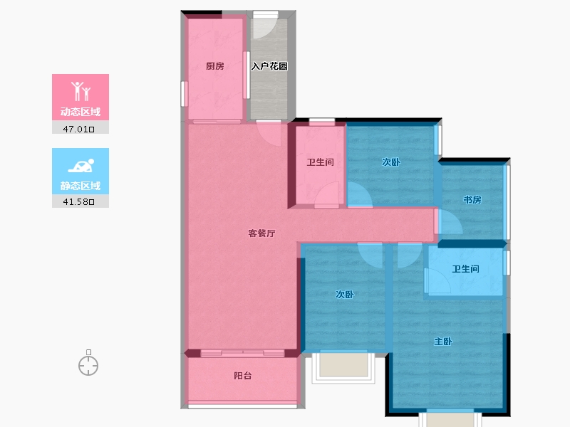 广东省-广州市-香江天赋-82.40-户型库-动静分区