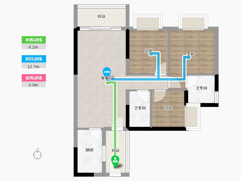 广东省-广州市-碧桂园凤凰城云顶-67.85-户型库-动静线