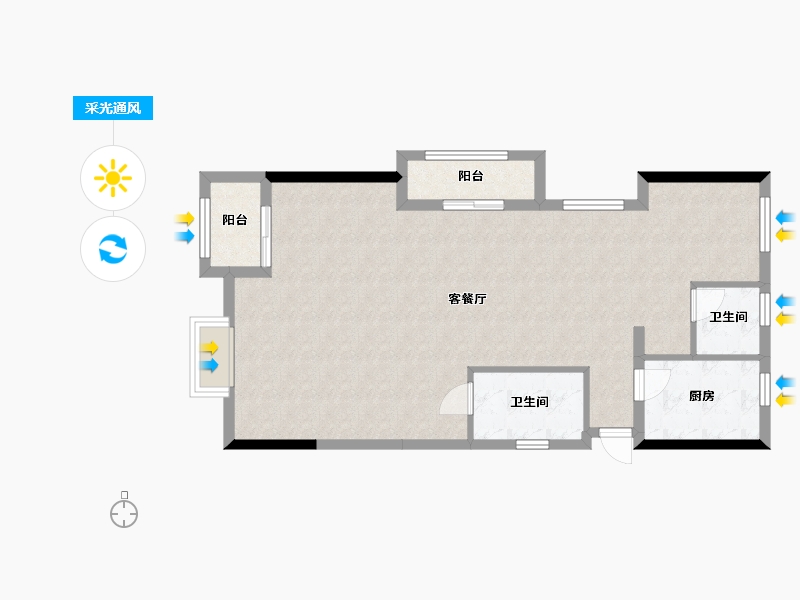 浙江省-金华市-文华园-80.00-户型库-采光通风