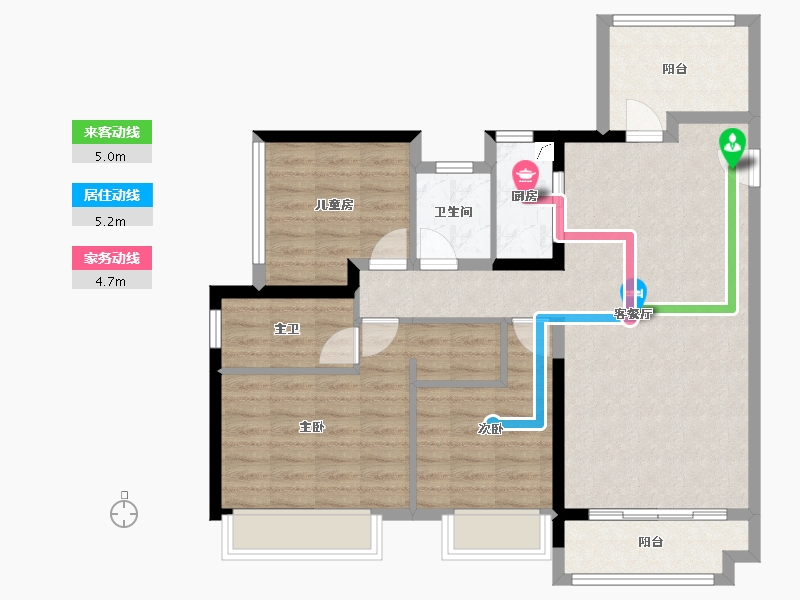 广东省-佛山市-华润置地悦里-90.40-户型库-动静线